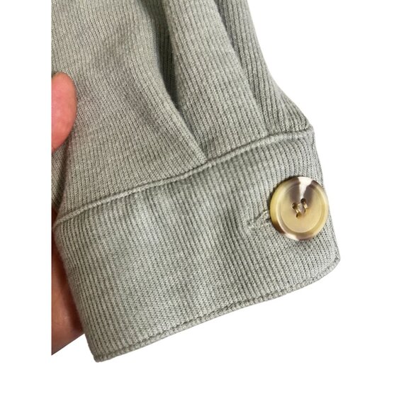 Retro Shacket Green S Ribbed Oversized Boho Western Neutral Classic Outdoors 80s - Picture 3 of 10